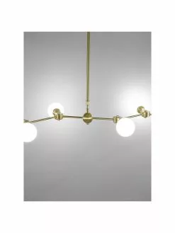 Westwing Collection Gro&szlig;e Pendelleuchte Aurelia in Gold, B 110 x H 60 cm -Leuchten Verkaufsladen Grosse Pendelleuchte Aurelia in Gold 5