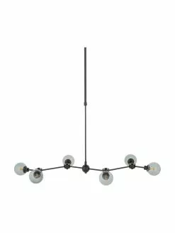 Westwing Collection Gro&szlig;e Pendelleuchte Aurelia in Schwarz, B 110 x H 60 cm