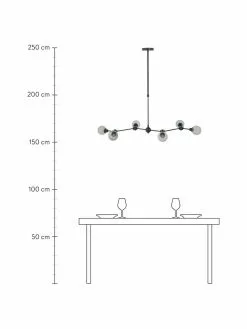 Westwing Collection Gro&szlig;e Pendelleuchte Aurelia in Schwarz, B 110 x H 60 cm -Leuchten Verkaufsladen Grosse Pendelleuchte Aurelia in Schwarz 3