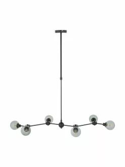 Westwing Collection Gro&szlig;e Pendelleuchte Aurelia in Schwarz, B 110 x H 60 cm -Leuchten Verkaufsladen Grosse Pendelleuchte Aurelia in Schwarz 5