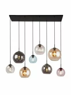 Searchlight Große Pendelleuchte Bar aus farbigem Glas, B 151 x H 150 cm -Leuchten Verkaufsladen Grosse Pendelleuchte Bar aus farbigem Glas 5