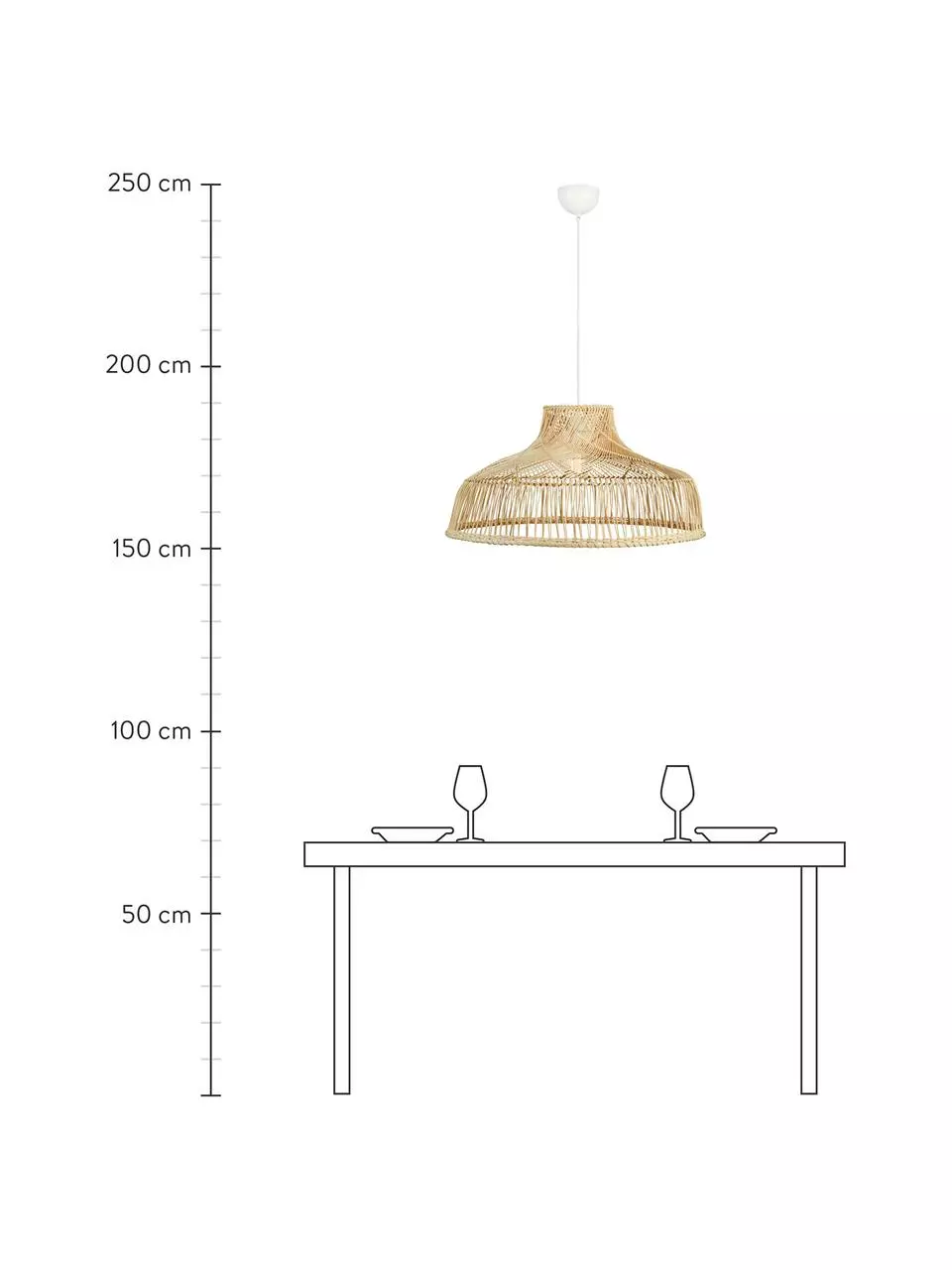 Markslöjd Große Pendelleuchte Braid aus Rattan, Ø 72 x H 37 cm 5 Markslöjd Große Pendelleuchte Braid aus Rattan, Ø 72 x H 37 cm – Bild 3