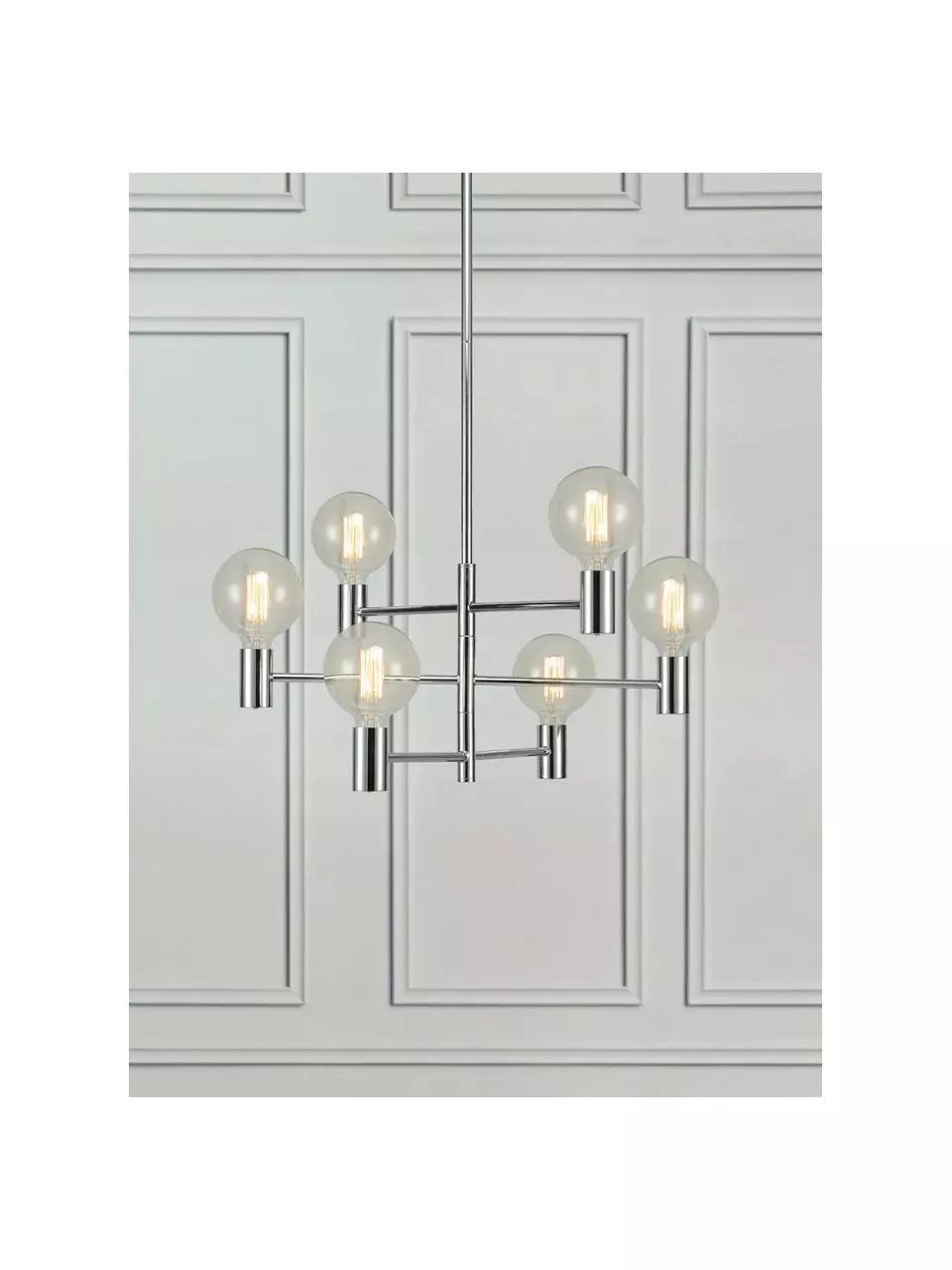 Markslöjd Große Pendelleuchte Capital in Silber, Ø 63 cm 5 Markslöjd Große Pendelleuchte Capital in Silber, Ø 63 cm – Bild 3