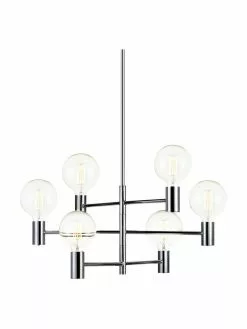 Markslöjd Große Pendelleuchte Capital in Silber, Ø 63 cm