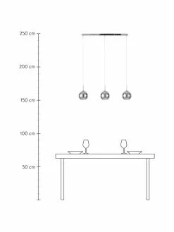 Westwing Collection Große Pendelleuchte Hamilton in Chrom, B 81 x H 13 cm -Leuchten Verkaufsladen Grosse Pendelleuchte Hamilton in Chrom 1