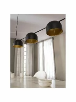 Westwing Collection Gro&szlig;e Pendelleuchte Joel mit Gold-Dekor, B 127 x H 15 cm -Leuchten Verkaufsladen Grosse Pendelleuchte Joel mit Gold Dekor 2