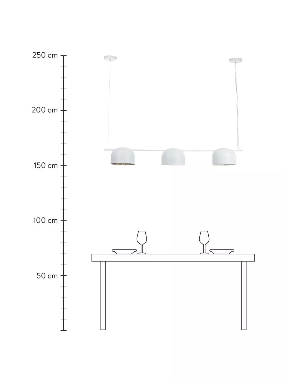 Westwing Collection Große Pendelleuchte Joel mit Gold-Dekor, B 127 x H 15 cm 5 Westwing Collection Große Pendelleuchte Joel mit Gold-Dekor, B 127 x H 15 cm – Bild 3