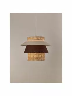 Westwing Collection Große Pendelleuchte Klea aus Wiener Geflecht in Creme/Braun, Ø 55 x H 42 cm -Leuchten Verkaufsladen Grosse Pendelleuchte Klea aus Wiener Geflecht in CremeBraun 4