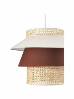 Westwing Collection Große Pendelleuchte Klea aus Wiener Geflecht in Creme/Braun, Ø 55 x H 42 cm -Leuchten Verkaufsladen Grosse Pendelleuchte Klea aus Wiener Geflecht in CremeBraun 5