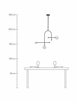 Westwing Collection Gro&szlig;e Pendelleuchte Otis aus Opalglas, B 82 x H 120 cm -Leuchten Verkaufsladen Grosse Pendelleuchte Otis aus Opalglas 2
