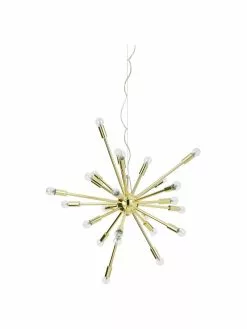 Westwing Collection Große Pendelleuchte Spike in Gold, Ø 90 cm