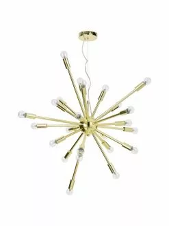 Westwing Collection Gro&szlig;e Pendelleuchte Spike in Gold, Ø 90 cm -Leuchten Verkaufsladen Grosse Pendelleuchte Spike in Gold 5