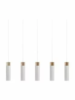 Nordlux Große Pendelleuchte Tilo in Grau mit Holz-Dekor, B 81 x H 25 cmNur noch wenige verfügbar