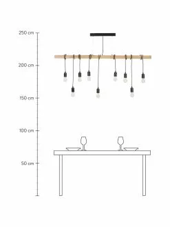Gro&szlig;e Pendelleuchte Townshend aus Holz, B 150 x T 10 cmNur noch wenige verfügbar -Leuchten Verkaufsladen Grosse Pendelleuchte Townshend aus Holz 2