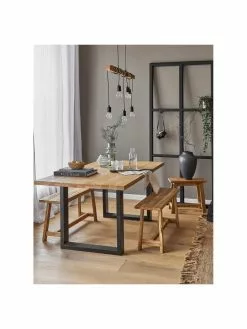 Gro&szlig;e Pendelleuchte Townshend aus Holz, B 100 x T 10 cmNur noch 1 Artikel verfügbar -Leuchten Verkaufsladen Grosse Pendelleuchte Townshend aus Holz 8