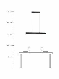 Gro&szlig;e Schmale LED-Pendelleuchte Pierce in Marmoroptik, B 90 x H 10 cm -Leuchten Verkaufsladen Grosse Schmale LED Pendelleuchte Pierce in Marmoroptik 2