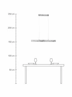 Große Schmale LED-Pendelleuchte Pierce in Marmoroptik, B 90 x H 10 cmNur noch wenige verfügbar -Leuchten Verkaufsladen Grosse Schmale LED Pendelleuchte Pierce in Marmoroptik 8