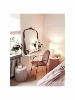 Gro&szlig;e Tischlampe Adelaide in Wei&szlig;-Gold, Ø 35 x H 62 cm -Leuchten Verkaufsladen Grosse Tischlampe Adelaide in Weiss Gold 2