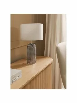 Westwing Collection Große Tischlampe Bela mit Glasfuß, Ø 30 x H 50 cm 10 Westwing Collection Große Tischlampe Bela mit Glasfuß, Ø 30 x H 50 cm -Leuchten Verkaufsladen Grosse Tischlampe Bela mit Glasfuss 14