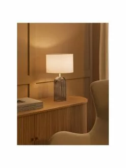 Westwing Collection Große Tischlampe Bela mit Glasfuß, Ø 30 x H 50 cm 11 Westwing Collection Große Tischlampe Bela mit Glasfuß, Ø 30 x H 50 cm -Leuchten Verkaufsladen Grosse Tischlampe Bela mit Glasfuss 15