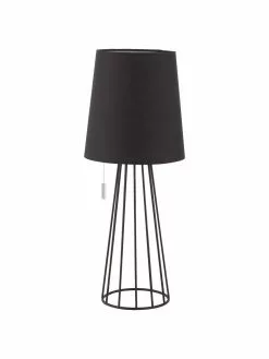 Villeroy & Boch Große Tischlampe Mailand in Schwarz, Ø 23 x H 59 cm