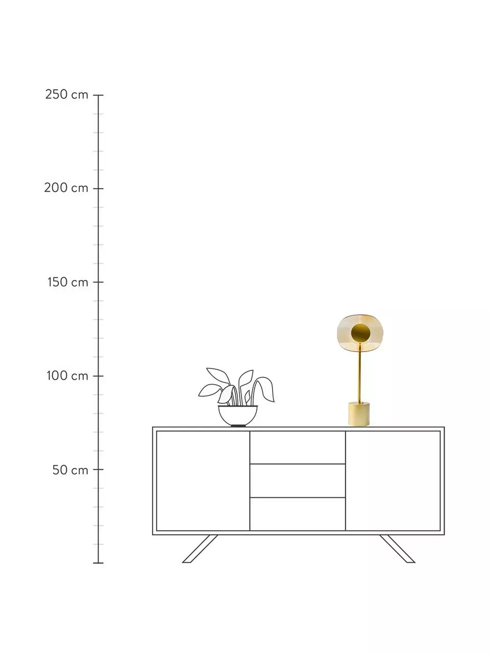 Kare Design Große Tischlampe Mariposa aus Glas und Metall, Ø 25 x H 60 cm 4 Kare Design Große Tischlampe Mariposa aus Glas und Metall, Ø 25 x H 60 cm – Bild 2