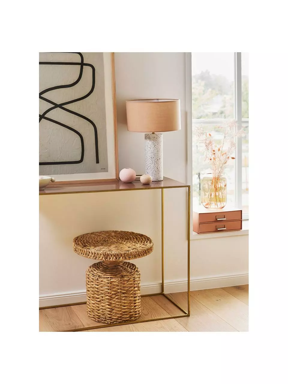 Westwing Collection Große Tischlampe Mosaik mit Betonfuß, Ø 33 x H 50 cm 4 Westwing Collection Große Tischlampe Mosaik mit Betonfuß, Ø 33 x H 50 cm – Bild 2