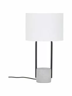 Westwing Collection Große Tischlampe Pipero mit Betonfuß, Ø 28 x H 51 cm