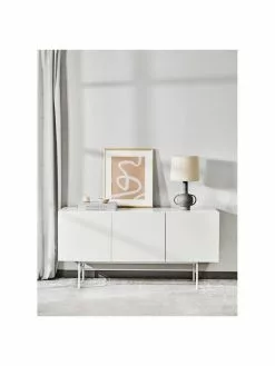 Bloomingville Gro&szlig;e Tischlampe Ranya aus Terrakotta und Leinen, Ø 31 x H 59 cmNur noch 1 Artikel verfügbar -Leuchten Verkaufsladen Grosse Tischlampe Ranya aus Terrakotta und Leinen 2