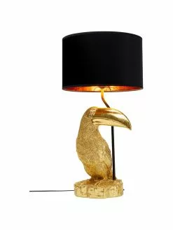 Kare Design Gro&szlig;e Tischlampe Toucan aus vergoldetem Kalkstein, Ø 38 x H 70 cmNur noch 1 Artikel verfügbar -Leuchten Verkaufsladen Grosse Tischlampe Toucan aus vergoldetem Kalkstein 3