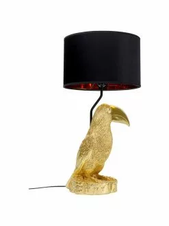 Kare Design Gro&szlig;e Tischlampe Toucan aus vergoldetem Kalkstein, Ø 38 x H 70 cmNur noch 1 Artikel verfügbar -Leuchten Verkaufsladen Grosse Tischlampe Toucan aus vergoldetem Kalkstein 4