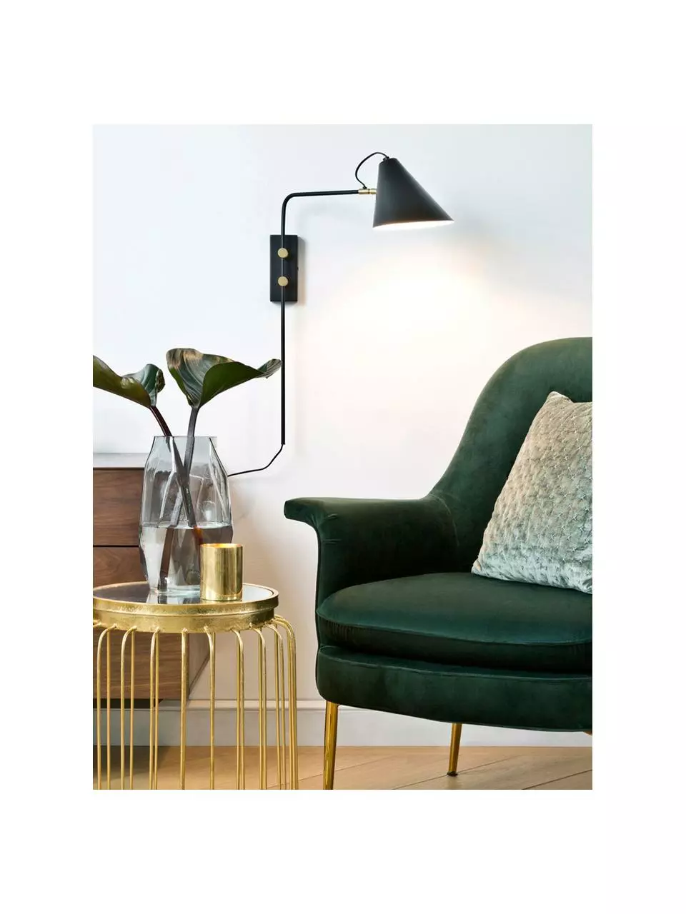 House Doctor Große Verstellbare Wandleuchte Club mit Stecker, T 46 x H 62 cm 5 House Doctor Große Verstellbare Wandleuchte Club mit Stecker, T 46 x H 62 cm – Bild 3