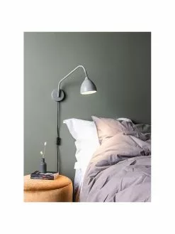 Marksl&ouml;jd Gro&szlig;e Verstellbare Wandleuchte Valencia mit Stecker in Grau, T 40 x H 28 cmNur noch wenige verfügbar -Leuchten Verkaufsladen Grosse Verstellbare Wandleuchte Valencia mit Stecker in Grau 1