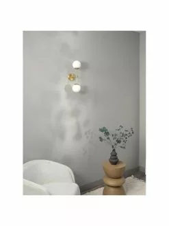 Westwing Collection Gro&szlig;e Wandleuchte Beth aus Opalglas, T 20 x H 45 cm -Leuchten Verkaufsladen Grosse Wandleuchte Beth aus Opalglas 1