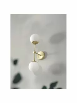 Westwing Collection Gro&szlig;e Wandleuchte Beth aus Opalglas, T 20 x H 45 cm -Leuchten Verkaufsladen Grosse Wandleuchte Beth aus Opalglas 2