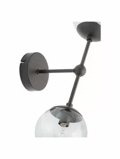 Westwing Collection Große Wandleuchte Beth aus Rauchglas, T 20 x H 45 cm -Leuchten Verkaufsladen Grosse Wandleuchte Beth aus Rauchglas 5