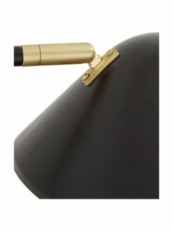 Westwing Collection Gro&szlig;e Wandleuchte Neron mit Stecker und Gold-Dekor in Schwarz, B 27 x T 100 cm -Leuchten Verkaufsladen Grosse Wandleuchte Neron mit Stecker und Gold Dekor in Schwarz 5