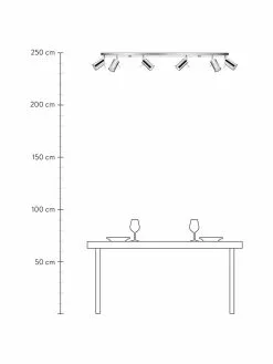 Gro&szlig;er Deckenstrahler Etna in Chrom, B 120 x H 15 cm -Leuchten Verkaufsladen Grosser Deckenstrahler Etna in Chrom 2