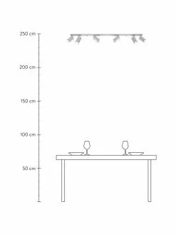 Gro&szlig;er Deckenstrahler Etna in Grau, B 120 x H 15 cm -Leuchten Verkaufsladen Grosser Deckenstrahler Etna in Grau 2