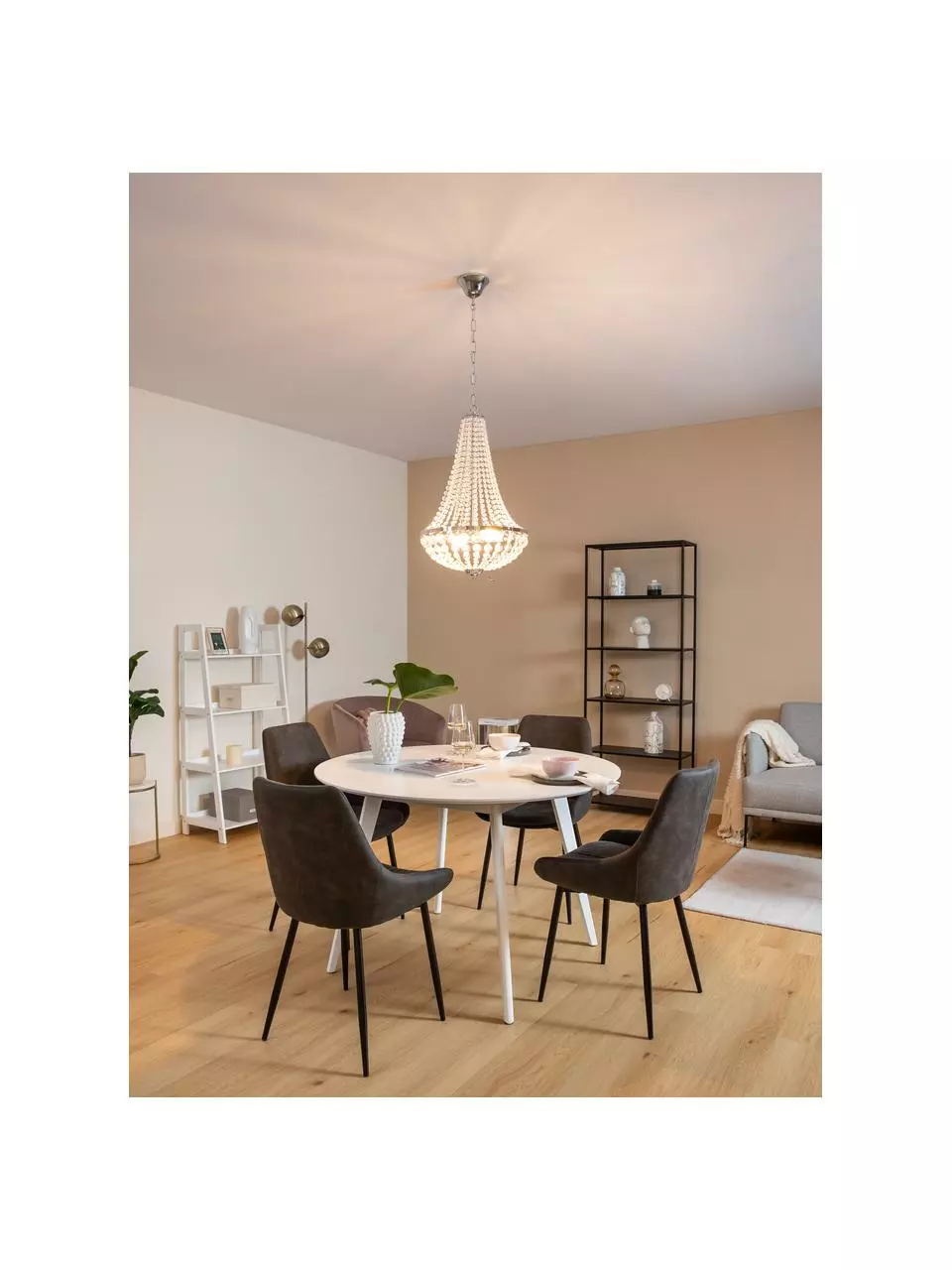 Markslöjd Großer Kronleuchter Gränsö in Silber, Ø 40 x H 59 cm 4 Markslöjd Großer Kronleuchter Gränsö in Silber, Ø 40 x H 59 cm – Bild 2