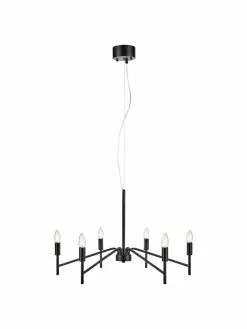 Markslöjd Großer Kronleuchter Monarch in Schwarz, Ø 70 x H 43 cm -Leuchten Verkaufsladen Grosser Kronleuchter Monarch in Schwarz 3