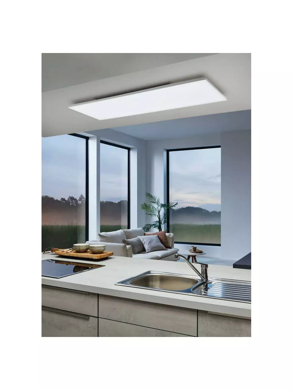 Großes Dimmbares LED-Panel Turcona mit Farbwechsel und Fernbedienung, B 120 x H 6 cm 4 Großes Dimmbares LED-Panel Turcona mit Farbwechsel und Fernbedienung, B 120 x H 6 cm – Bild 2