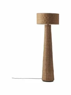 Westwing Collection Handgefertigte Design-Stehlampe Paolo aus Rattan, Ø 50 x H 150 cm
