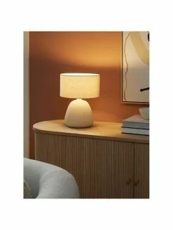 Westwing Collection Keramik-Tischlampe Eileen in Beige, Ø 26 cm x H 35 cm -Leuchten Verkaufsladen Keramik Tischlampe Eileen in Beige 2