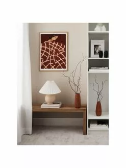 Westwing Collection Keramik-Tischlampe Vivid mit Plissee-Schirm, Ø 36 x H 40 cm -Leuchten Verkaufsladen Keramik Tischlampe Vivid mit Plissee Schirm 3