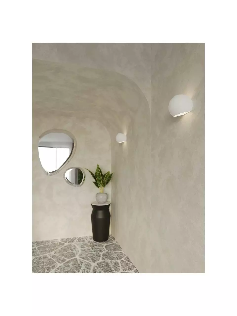 Keramik-Wandleuchte Mercury, B 17 x H 15 cm 4 Keramik-Wandleuchte Mercury, B 17 x H 15 cm – Bild 2