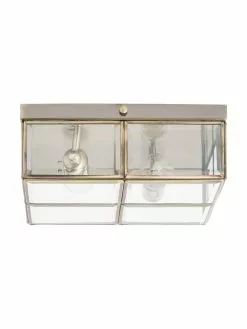 Searchlight Kleine Deckenleuchte Ben in Messing, B 26 x H 10 cm -Leuchten Verkaufsladen Kleine Deckenleuchte Ben in Messing 2