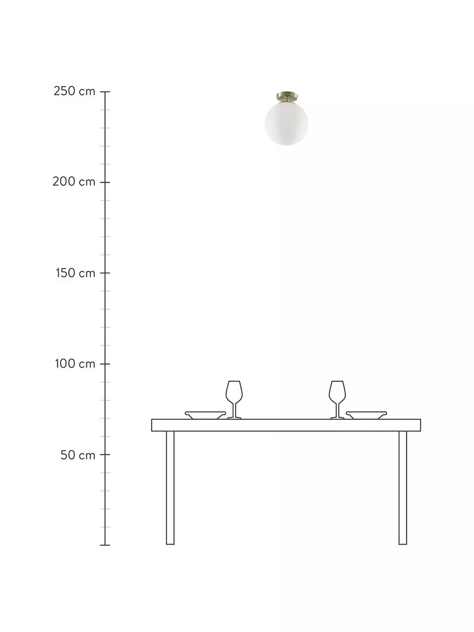 Westwing Collection Kleine Deckenleuchte Hitch aus Glas, Ø 25 x H 30 cm 6 Westwing Collection Kleine Deckenleuchte Hitch aus Glas, Ø 25 x H 30 cm – Bild 4
