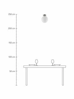 Westwing Collection Kleine Deckenleuchte Hitch aus Glas, Ø 25 x H 30 cm -Leuchten Verkaufsladen Kleine Deckenleuchte Hitch aus Glas 8