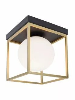 Kleine Deckenleuchte Juliet aus Glas, B 19 x H 20 cm